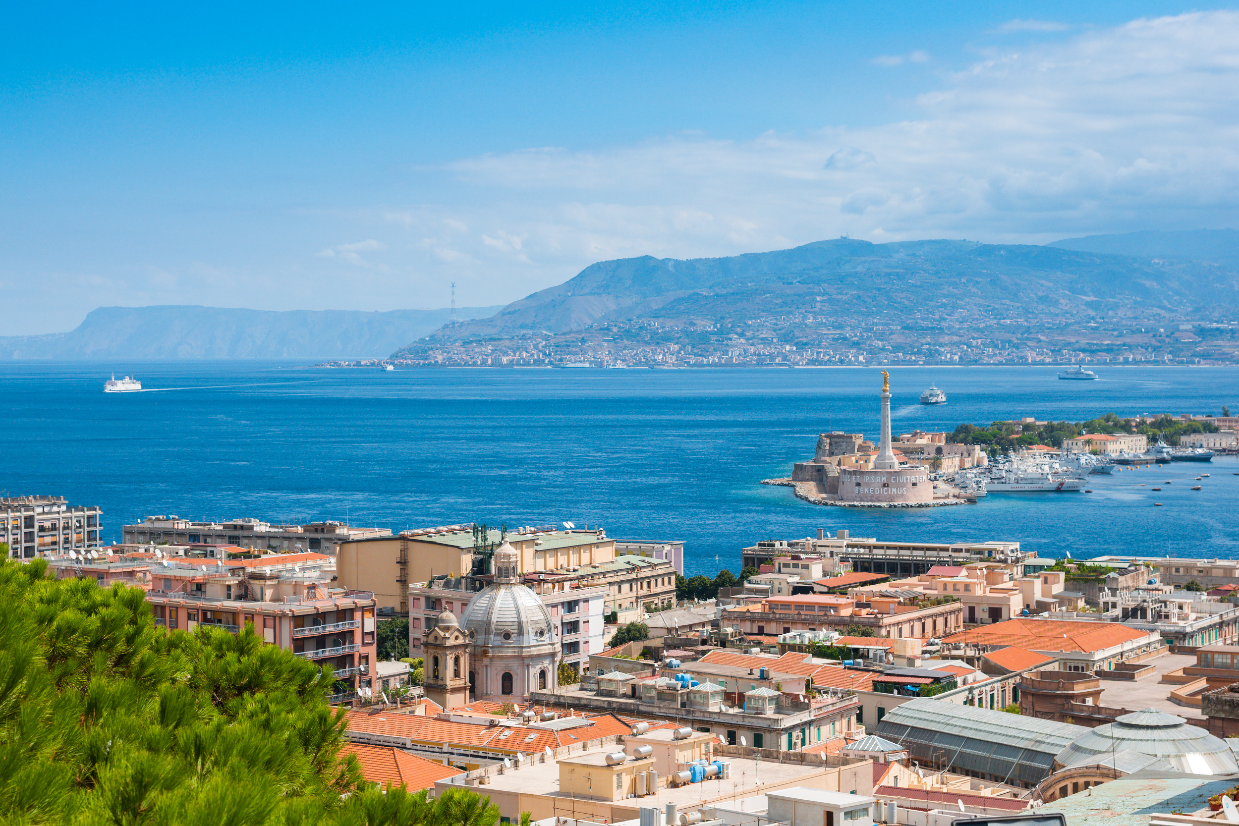 Strait,Between,Sicily,And,Italy,,View,From,Messina,,Sicily