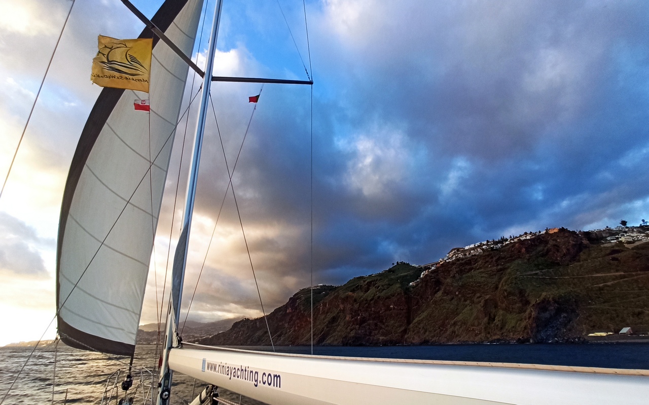 morskie szwedaki.madera,jachty na Oceanie Atlantyckim podczas rejsu stażowego