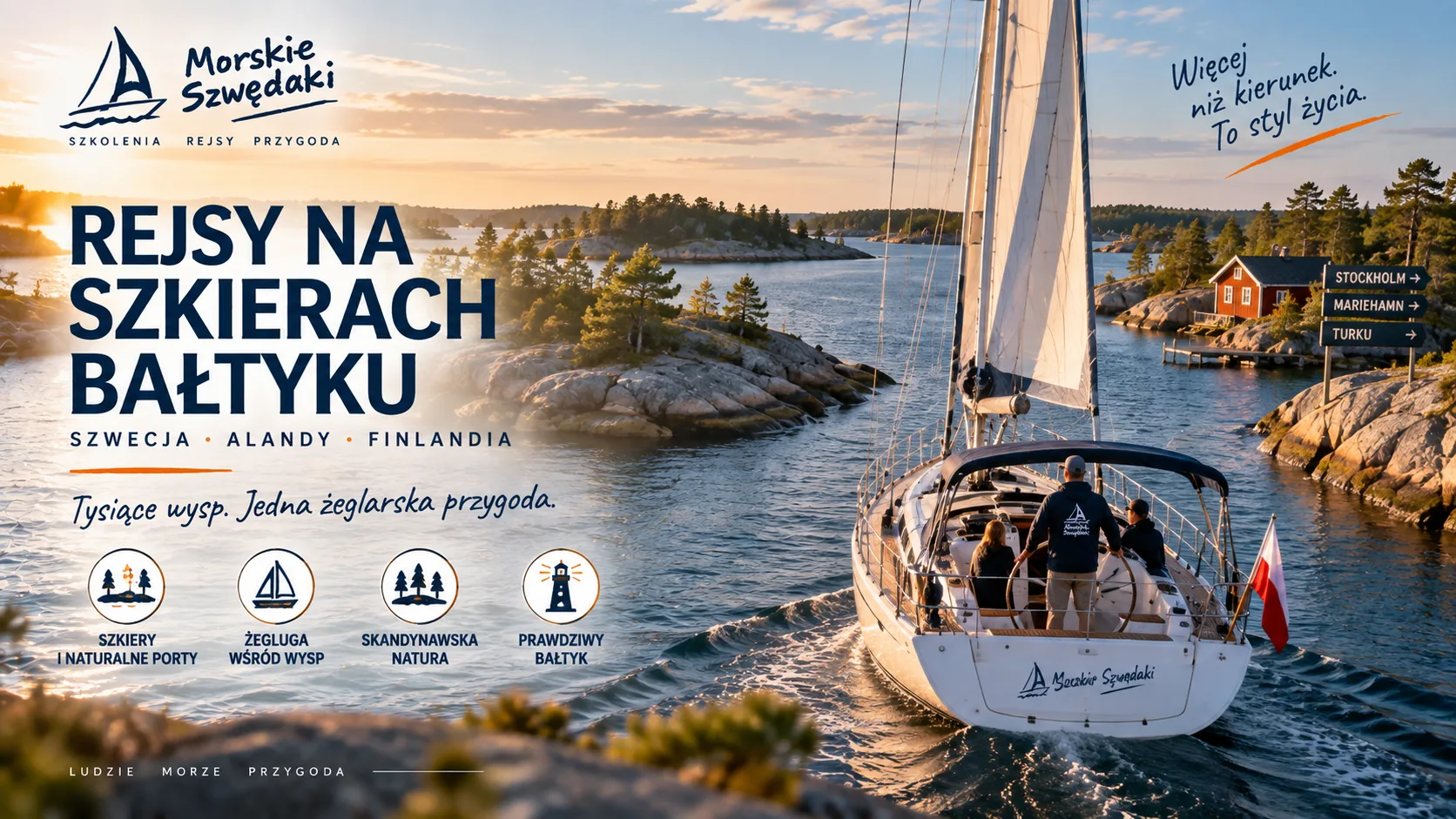 Rejsy po Szkierach Bałtyku w Szwecji i Finlandii